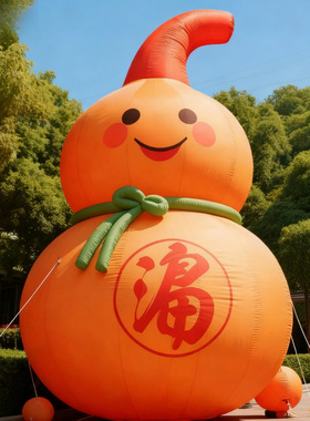新年春节红色充气葫芦气模户外装饰道具商场新年活动福禄满满主题