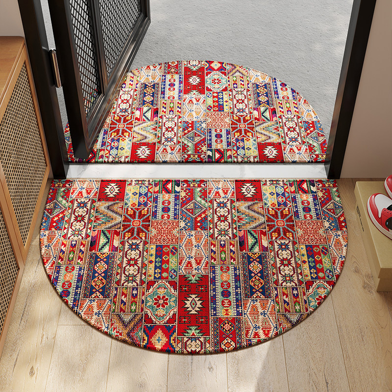 民族风入户门地垫耐脏除尘半圆形地毯大门口进门脚垫玄关室内防滑,淘宝优惠券,粉丝福利购,淘宝优惠卷
