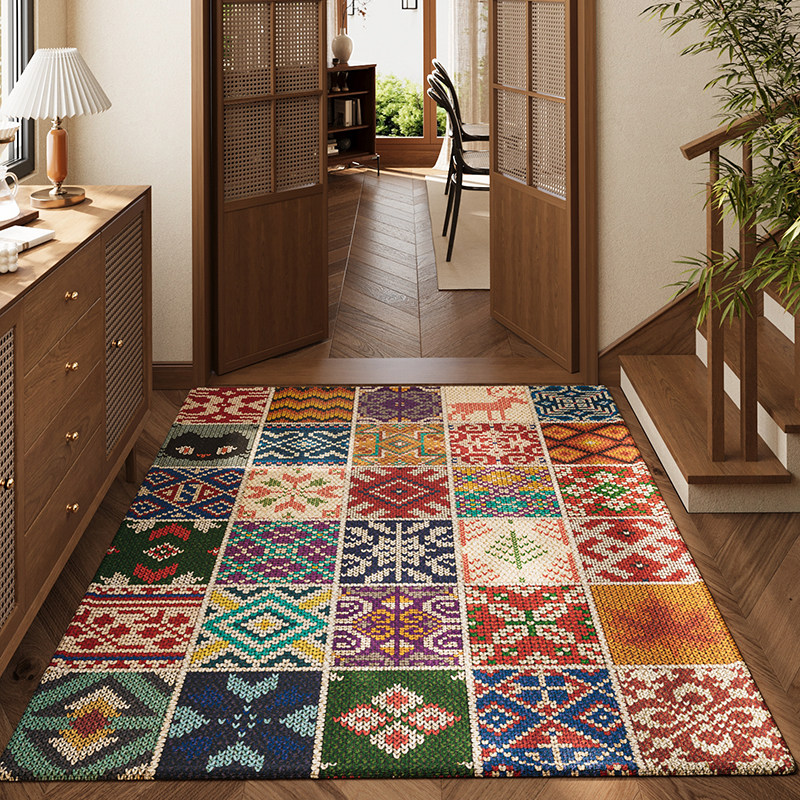 入户门垫民族风玄关地毯除尘防滑门毯蛇年大门口地垫进门脚垫定制,淘宝优惠券,粉丝福利购,淘宝优惠卷