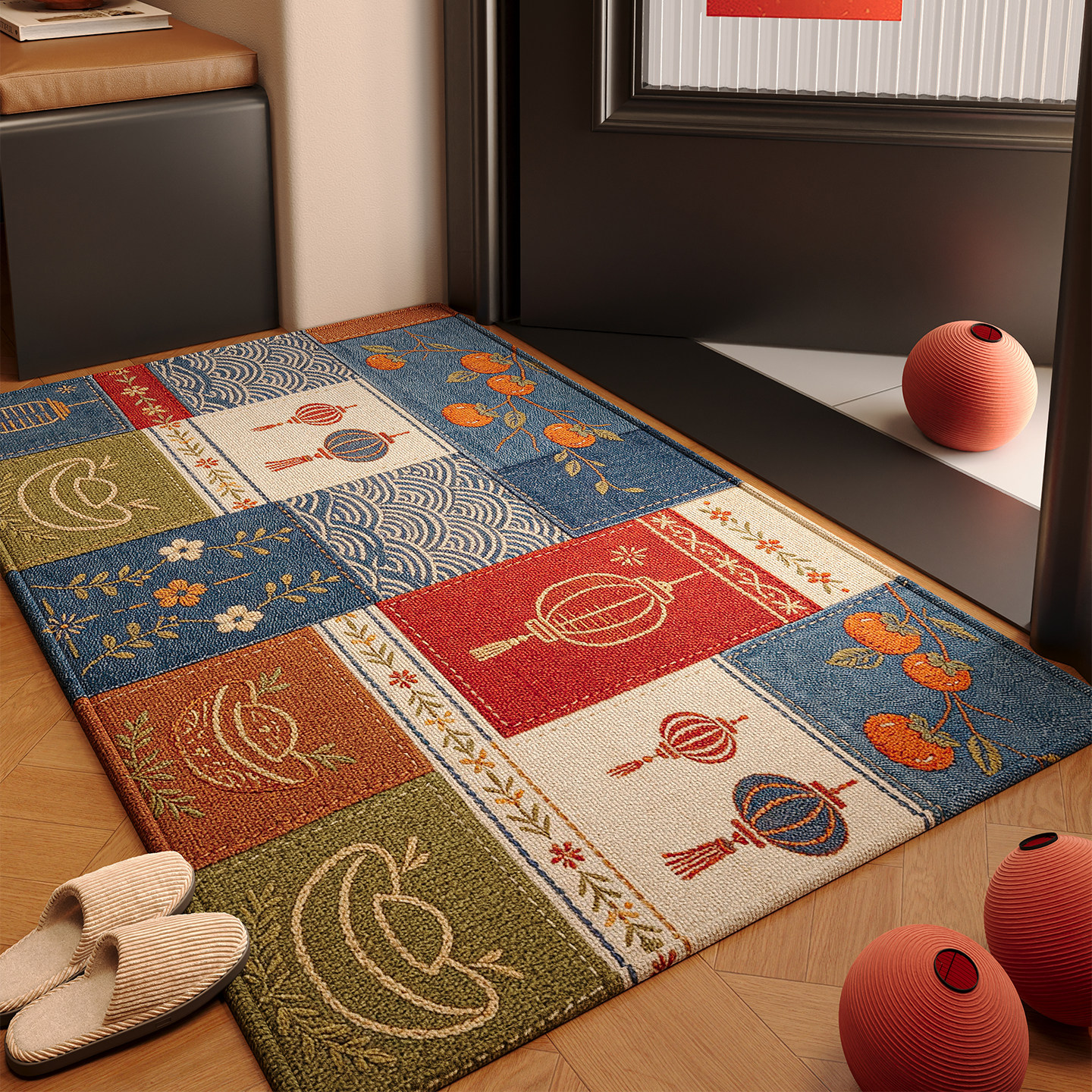 Entrance door floor mat villa entrance door anti-slip mat dirt-resistant dust removal carpet 2026 new door mat customization