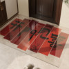 Entrance door floor mat soft glass transparent non-slip mat red festive dirt-resistant dust-removing carpet cutable door mat