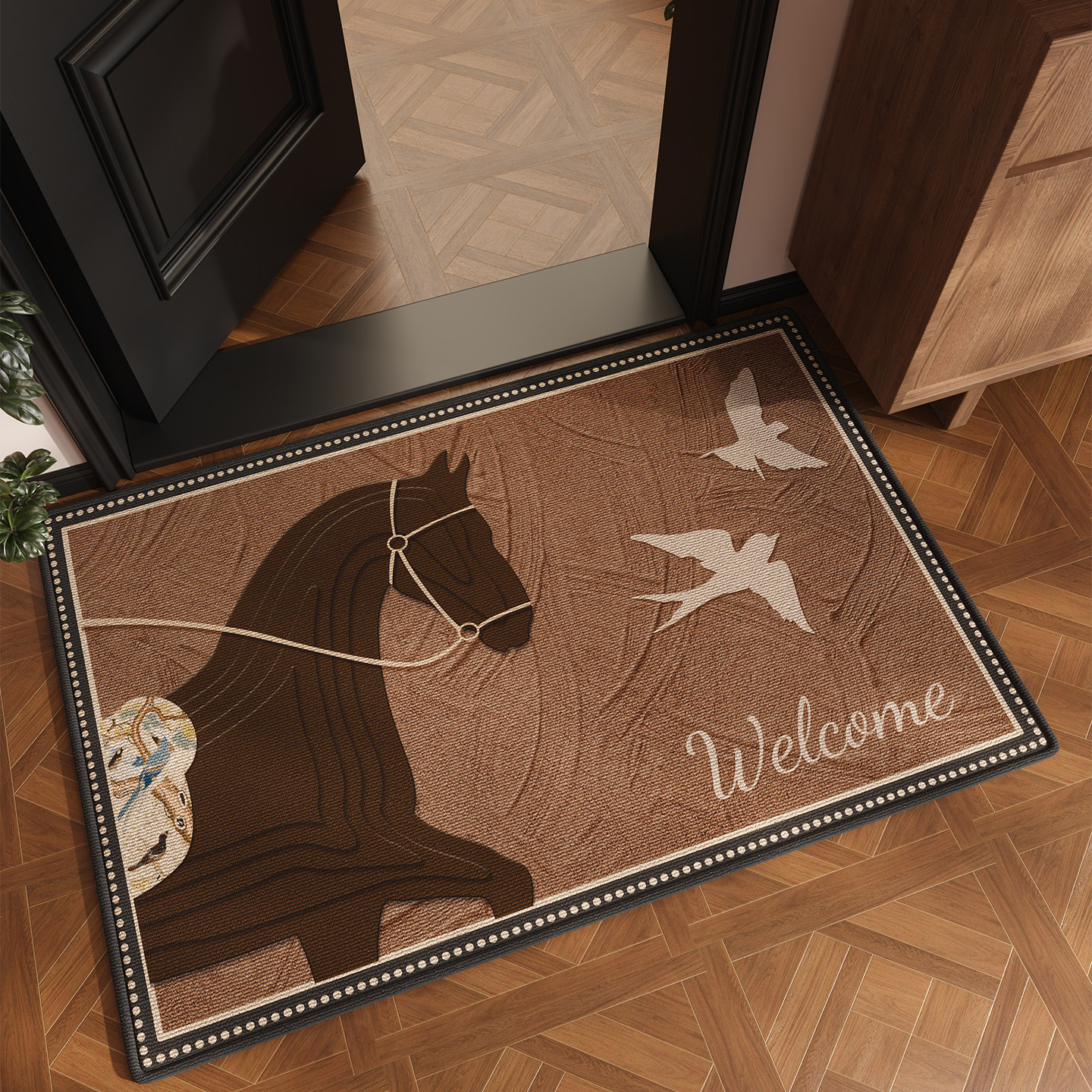 入户门地垫玄关门口中古风高级感进门防滑脚垫耐脏除尘可裁剪地毯,淘宝优惠券,粉丝福利购,淘宝优惠卷