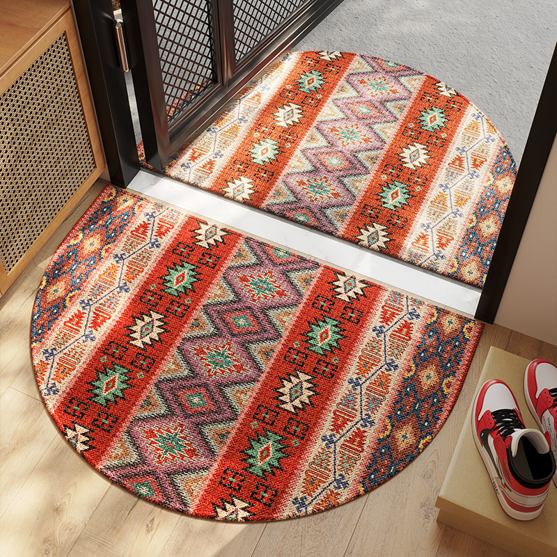 民族风入户门地垫耐脏除尘半圆形地毯大门口进门脚垫玄关室内防滑,淘宝优惠券,粉丝福利购,淘宝优惠卷