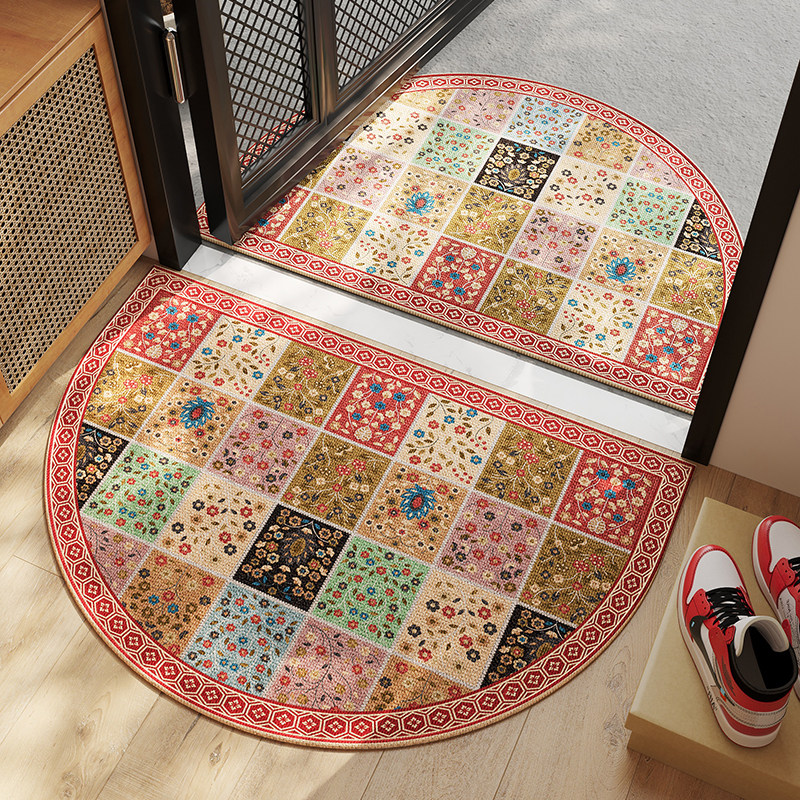 民族风入户门地垫耐脏除尘半圆形地毯大门口进门脚垫玄关室内防滑,淘宝优惠券,粉丝福利购,淘宝优惠卷