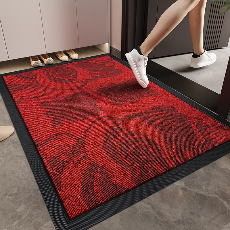 入户门地垫红色喜庆大门口进门脚垫玄关耐脏防滑地毯蛇年新年门垫,淘宝优惠券,粉丝福利购,淘宝优惠卷