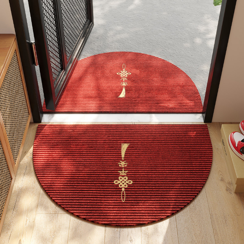 入户门地垫半圆红色高端刺绣防滑脚垫耐脏免洗除尘门垫大门口地毯,淘宝优惠券,粉丝福利购,淘宝优惠卷