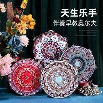 Xinjiang Childrens Dance Performance Professional Handmade Drummer Drum Bell Drum Kindergarten Teacher used a hand drum to shake Orf