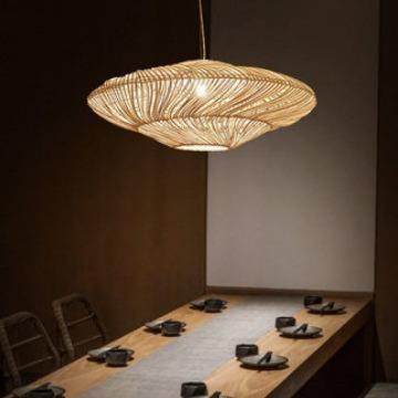 竹编吊灯创意个性艺术客厅餐厅卧室茶室禅意藤编新中式客厅吊灯具,淘宝优惠券,粉丝福利购,淘宝优惠卷