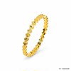 Pure gold 999.9 solid solid fish scale four-leaf clover hoop ring