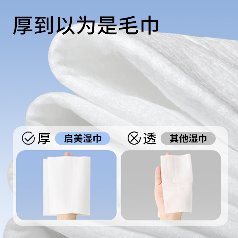 启美生肖纯水湿巾小包便携家用清洁加厚湿纸巾卫生迷你湿巾纸20抽
