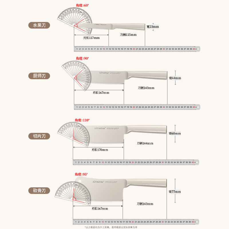 利太太刀具套装女士厨房家用全套抗菌辅食水果刀切肉切菜刀菜砧板 - 图3