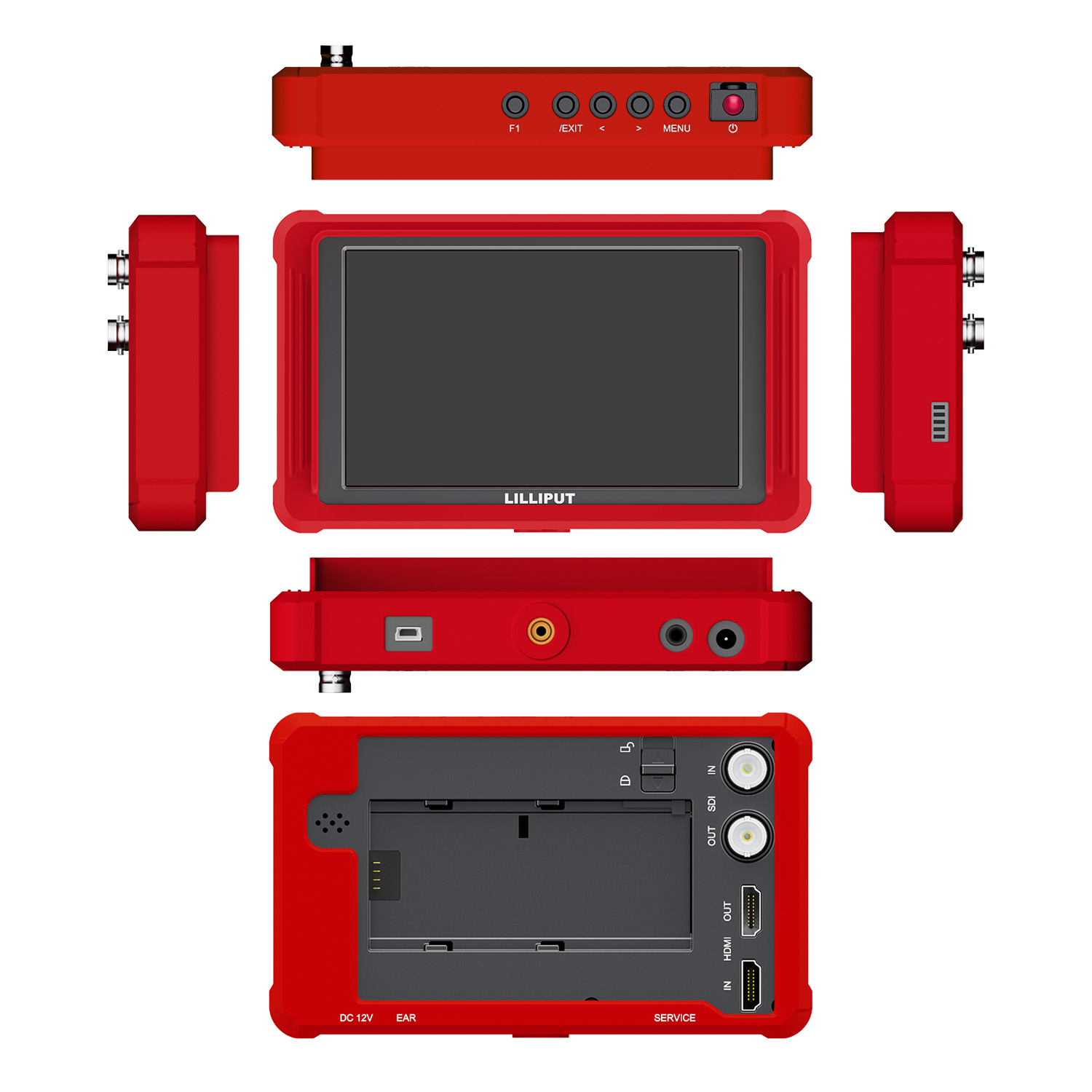 利利普FS5 5.4寸HDMI SDI高清摄像监视器硅胶保护外壳摄影显示器 - 图2