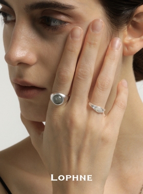 LOPHNE拉长石中古纯银戒指