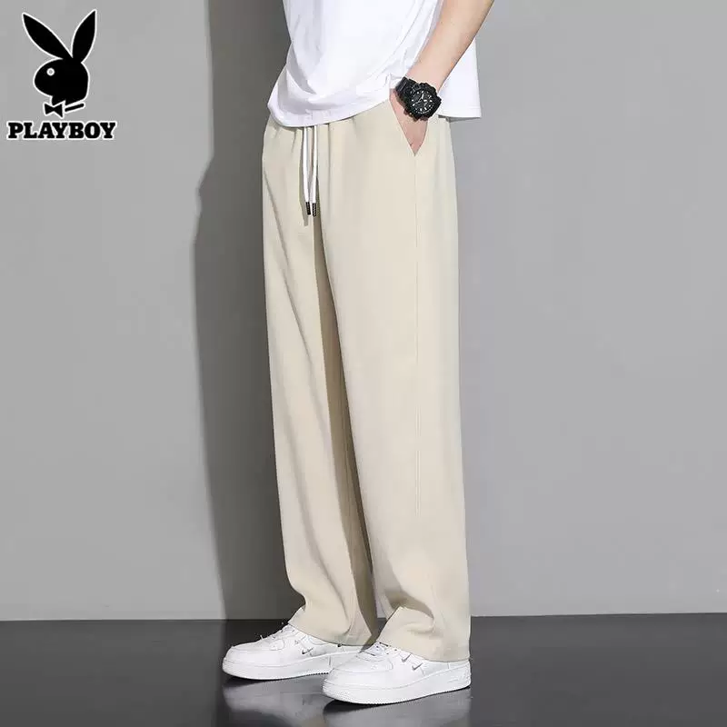 Playboy, демисезонная трендовая универсальная черная пара брюк, 2024 год