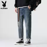 Playboy, демисезонные джинсы, штаны, 2024 года, свободный прямой крой