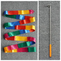 Ribbon Dance Ribbon Square Dance Fitness Dancing Colorful Bar Seniors Sports Telescopic Pole Dancing Adults 6 m Ribbon 4