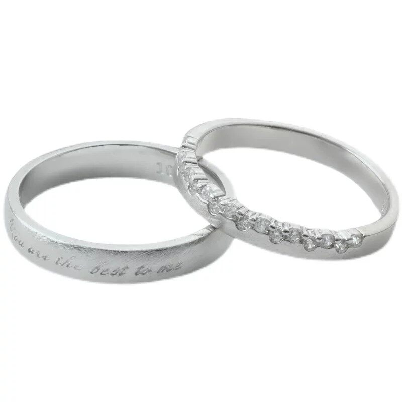 Shanmeng eachother sterling silver couple ring gift to girlfriend