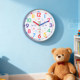Silent punch-free early education rainbow wall clock