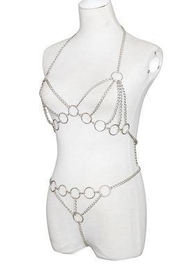 胸链纯欲项链宫廷性感风情趣型抗过敏吊带平胸大胸锁骨链子内衣女