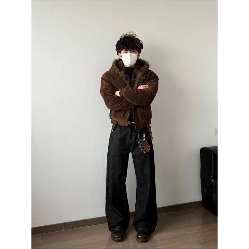 【小个子特制衣长】HFB美式cleanfit短款加绒座山雕棉服外套BM429,淘宝优惠券,粉丝福利购,淘宝优惠卷