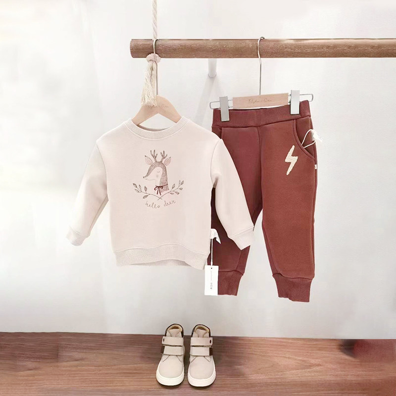 Rylee Cru儿童长裤冬季保暖时尚休闲束脚加绒卫裤RC男女童裤子,淘宝优惠券,粉丝福利购,淘宝优惠卷