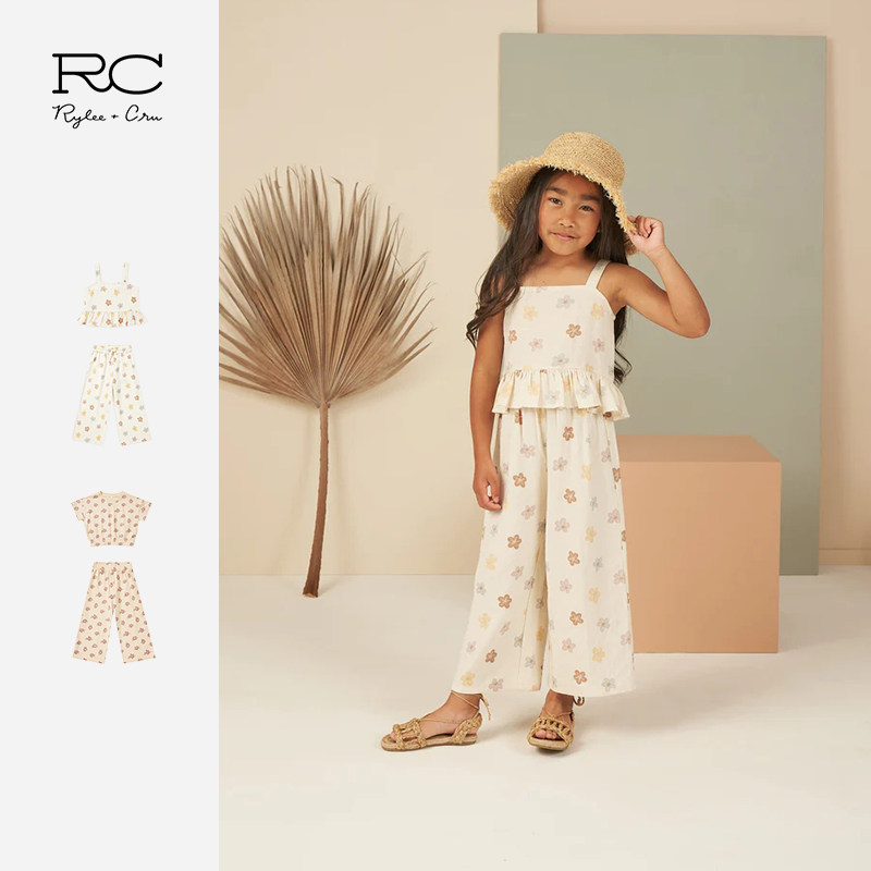 RyleeCru官方正品女童女宝T恤休闲长裤吊带宝宝夏季新款,淘宝优惠券,粉丝福利购,淘宝优惠卷