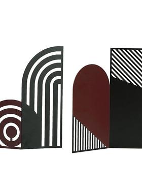 现代简约屏风摆件极简金属几何屏风摆件样板房售楼处书房软装饰品