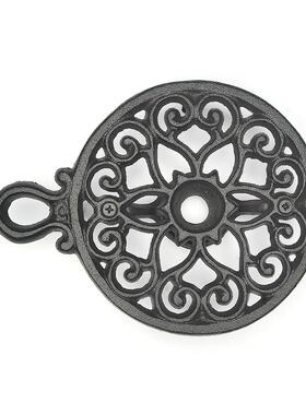 复古艺D0680手工艺品铸铁带柄蜡炉温咖啡红茶铁保手炉围炉煮茶茶