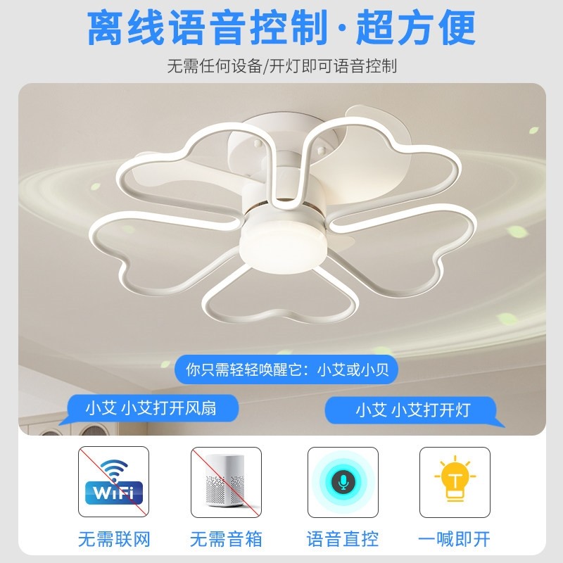 吸顶风扇灯2025新款现代北欧卧室灯餐厅一体吊扇灯大风力广东中山,淘宝优惠券,粉丝福利购,淘宝优惠卷
