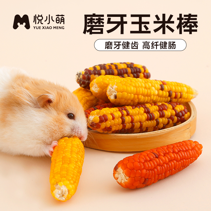 悦小萌仓鼠磨牙棒玉米可食用金丝熊零食用品大全造景解闷小玩具 - 图0