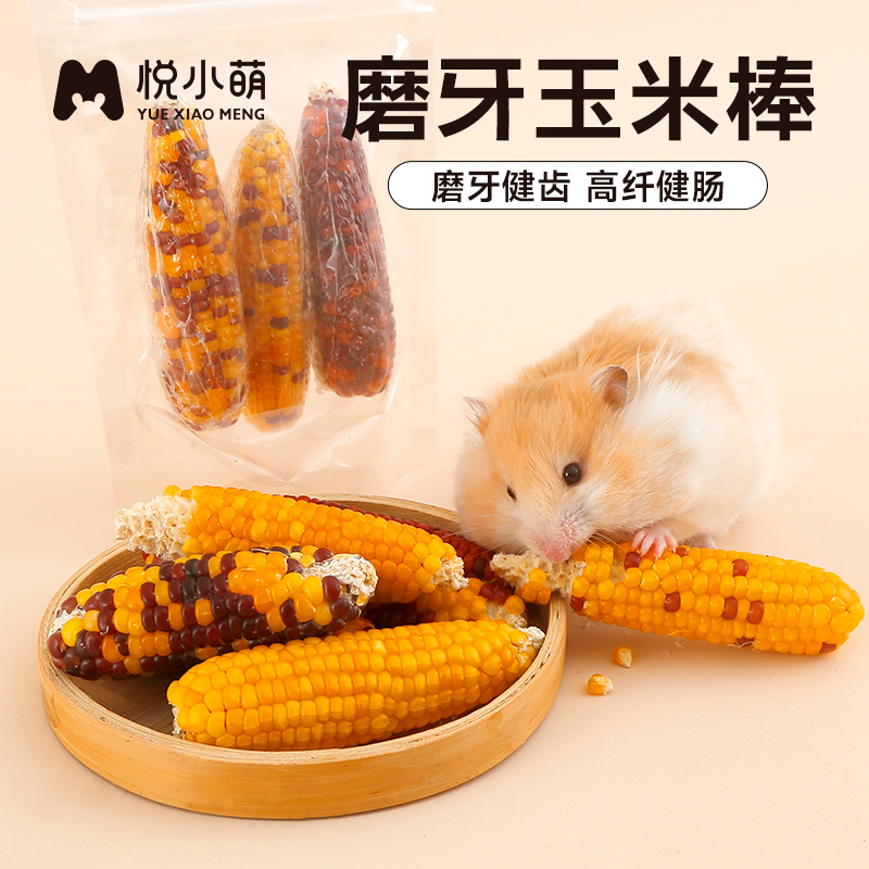 悦小萌仓鼠磨牙棒玉米可食用金丝熊零食用品大全造景解闷小玩具 - 图3