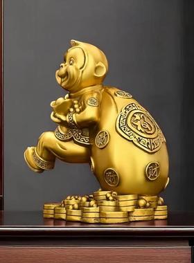新中式金猴招财镇宅摆件送礼