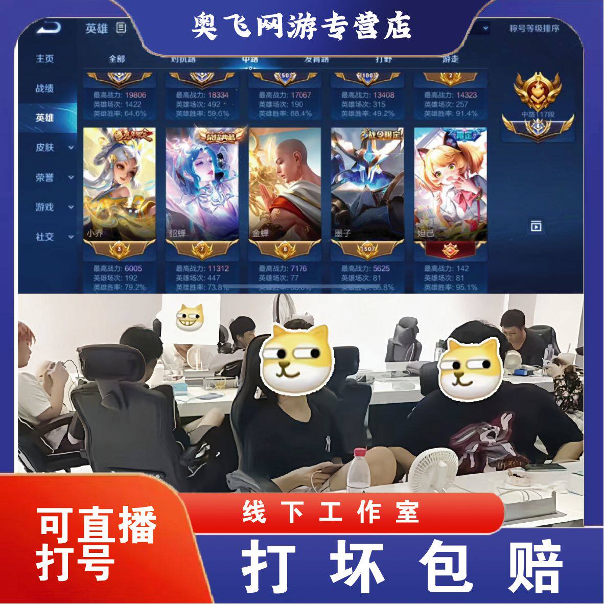 王者荣耀代练代打陪玩排位巅峰赛小国大国标百星包标省标战力魔方