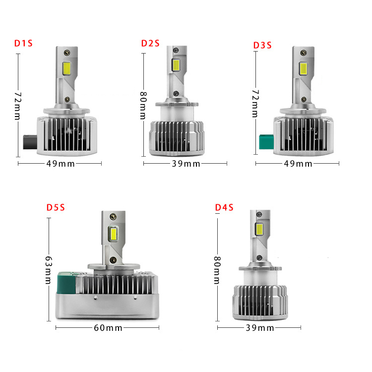 D2S汽车大灯氙气灯改LED专用车灯D1S大功率100W直插式D3S D4S D5S