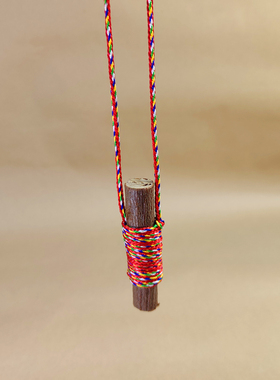 东南桃木五彩绳放床头压惊防噩梦