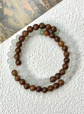 【寂笙】新中式木珠拼接手链女简约复古禅意手串小众古风情侣手串