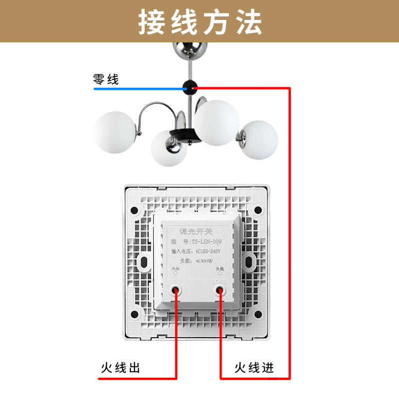 86型无极旋钮灯光亮度调节开关可调光LED白炽灯调光开关控制面板 - 图3