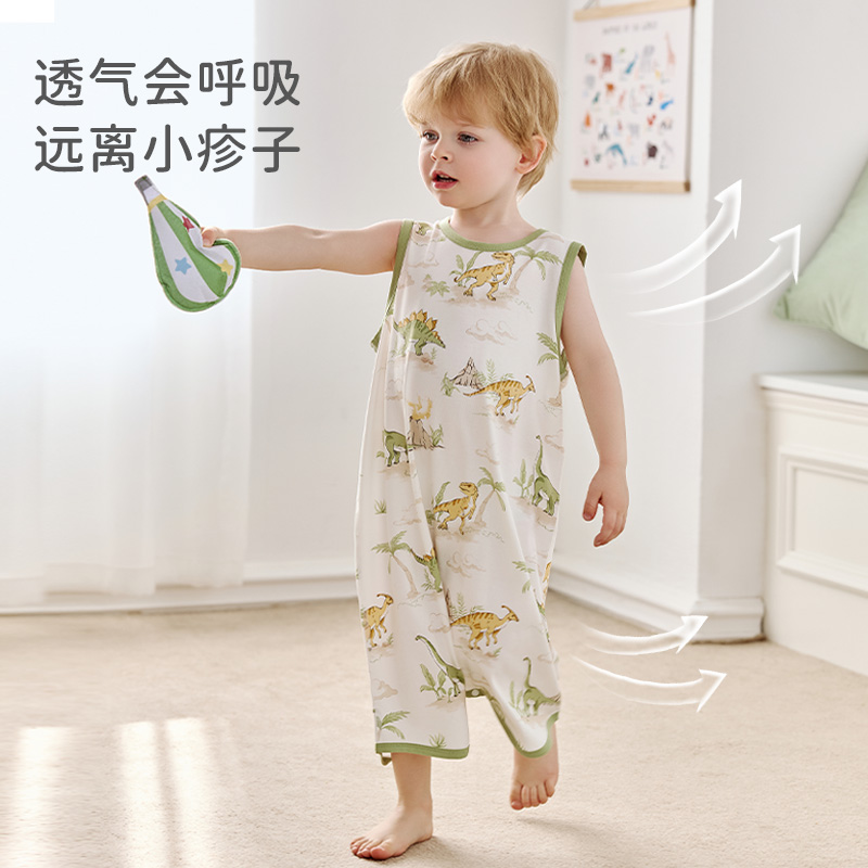 ibaby儿童睡袋婴儿纱布防踢被春夏宝宝分腿睡袋