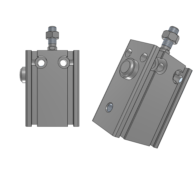 MSD单动押出多位置固定气缸MSD6/10/16/20/25/32X5X10X15X20X30-S - 图2