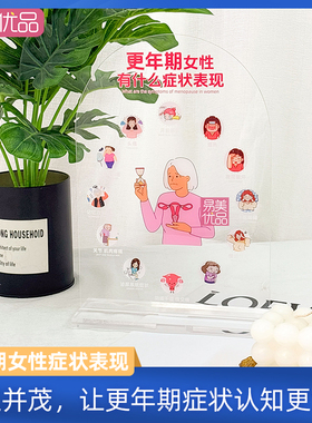 女性更年期症状科普亚克力摆件装饰健康认知好物宣传养生机构美容