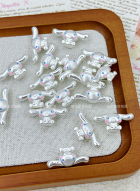 足银999玉桂狗手绳烤漆版大耳狗纯银通孔转运珠可爱送女友闺蜜