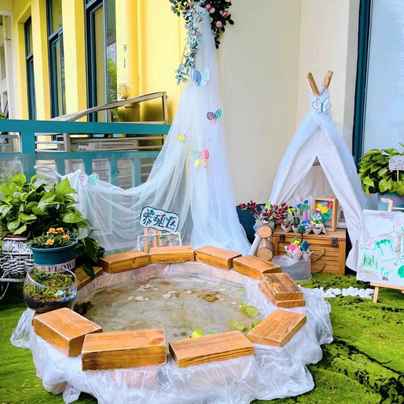 幼儿园装饰布置蓝色塑料膜自然角植物角环创瀑布水培区养鱼防水膜,淘宝优惠券,粉丝福利购,淘宝优惠卷