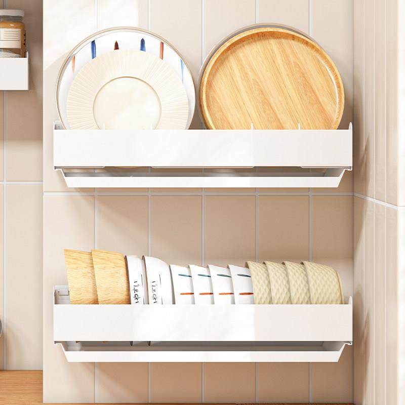 森花 壁挂免打孔碗架 厨房家用墙壁碗盘沥水收纳架碗碟放碗置物架,淘宝优惠券,粉丝福利购,淘宝优惠卷