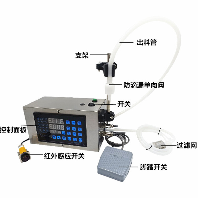 灌装机液体自动定量小型白酒全自动数控液体灌装桶装水玻璃水灌装 - 图0