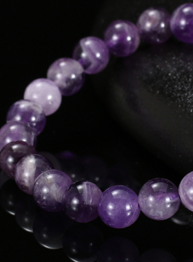 天然紫水晶手串节日礼物手链饰品