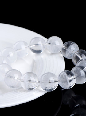 天然白幽灵手串生日节日礼物礼盒