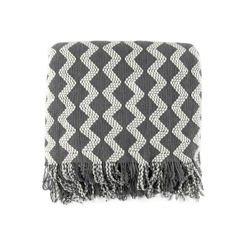 北欧风盖毯流苏波浪纹沙发毯休闲毯现代简约民宿酒店样板房床尾毯,淘宝优惠券,粉丝福利购,淘宝优惠卷