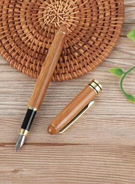 1PC Bamboo Calligraphy Art Fountain Pen Broad Stub Chisel-po