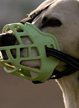 Fluorescent Dog Muzzle Pet Dog Adjustable Anti-Biting