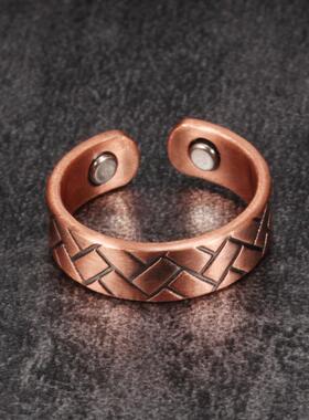 开口可调节男士戒指纯铜